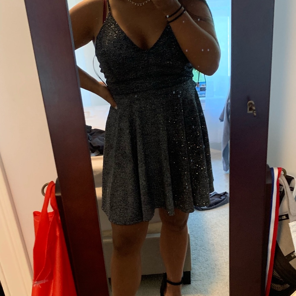 Navy sparkly hoco/ party dress